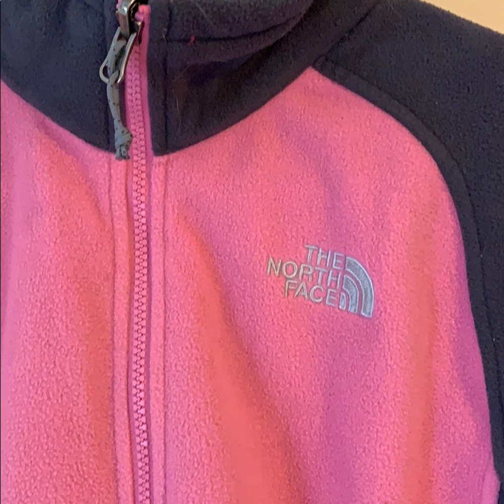 North Face jacket pink and grey